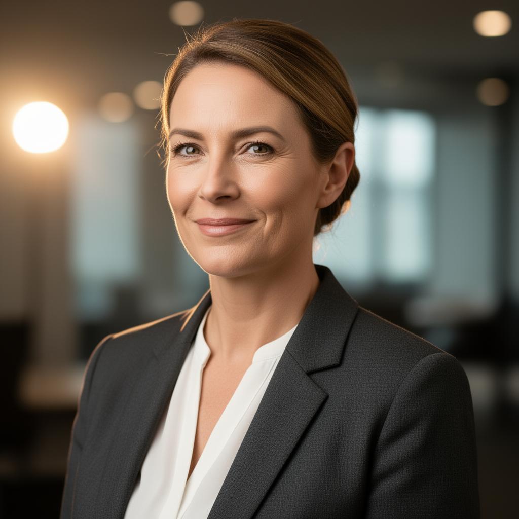 Studio-quality executive headshot after AI processing